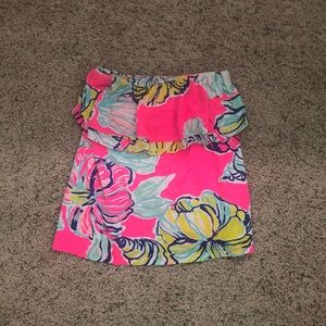 Lilly Pulitzer Strapless Patterned Top